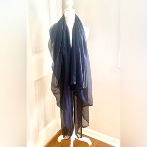 Nordstrom Navy Silk Scarf